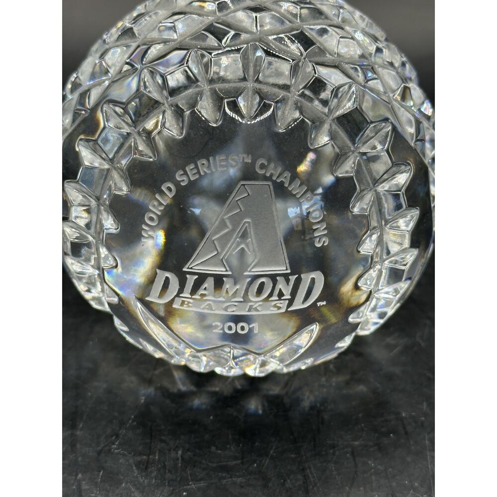 AZ Diamondbacks World Series Champions Waterford Crystal Baseball 900 of 2001